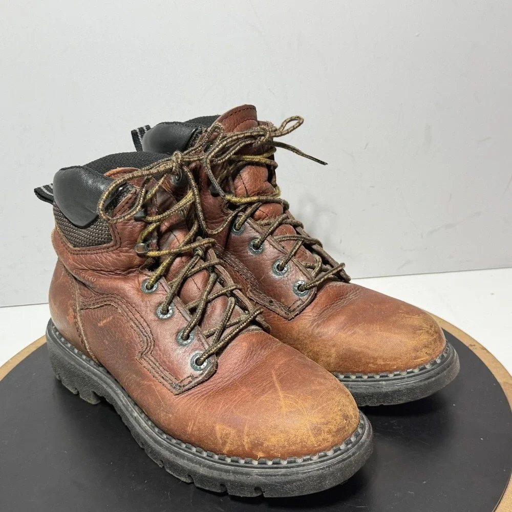 Red Wing Shoes Boots Mens Size 7.5 B Brown Leather EH Work Combat 1626 USA
